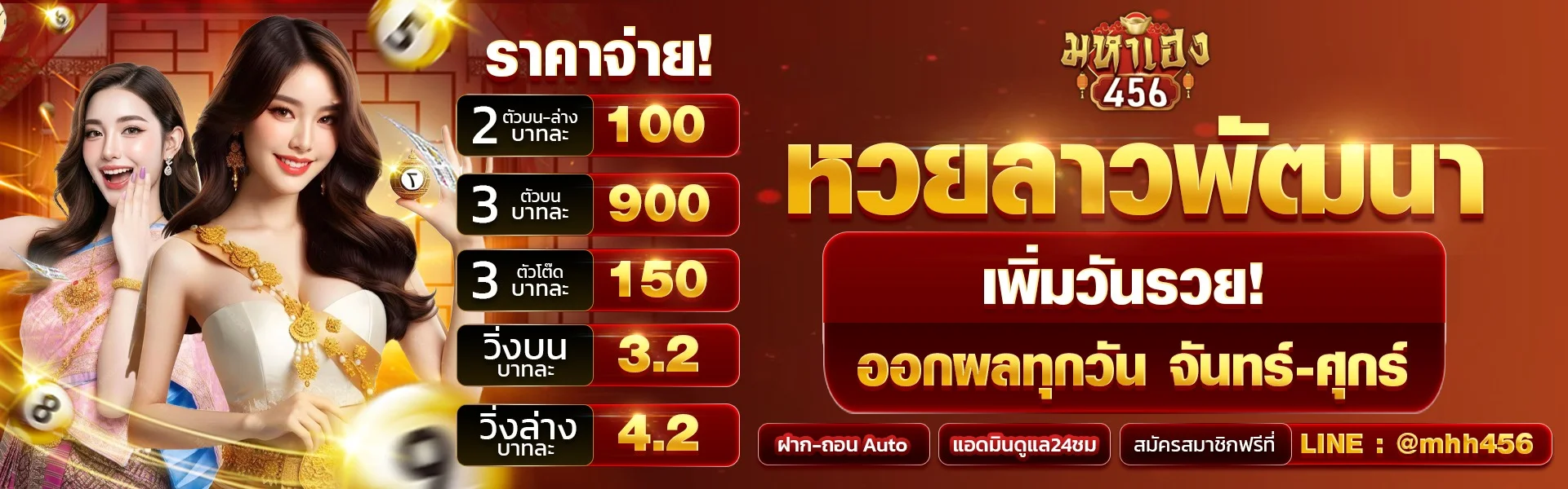 โปรโมชั่นสมาชิกใหม่ มหาเฮง456 แทงหวยออนไลน์